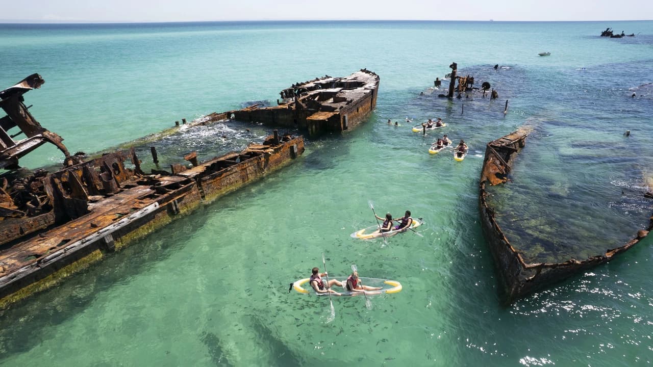Moreton Island 1-Day Adventure Tour with Kayaking and Sandboarding