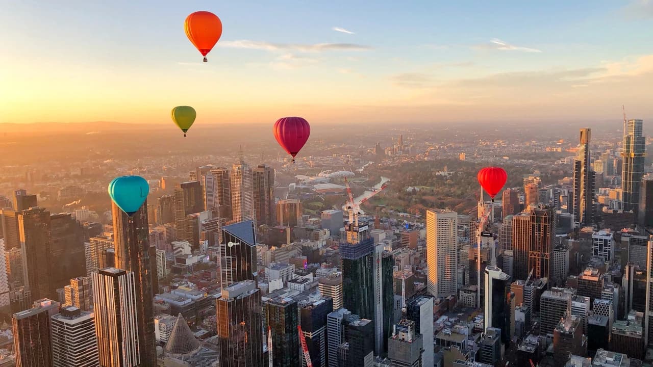 Sunrise Hot Air Balloon Flight over Melbourne with Photos