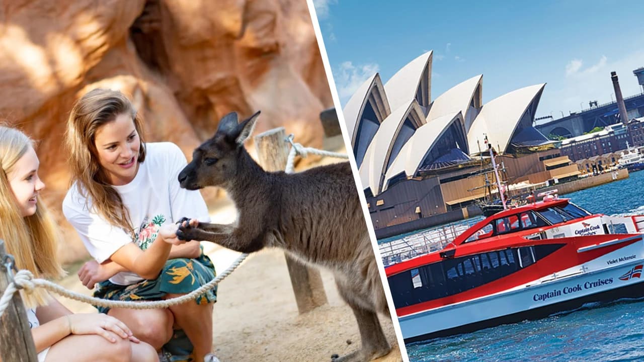 COMBO: WILD LIFE Sydney Zoo Ticket + Captain Cook Hop-on Hop-off Cruise