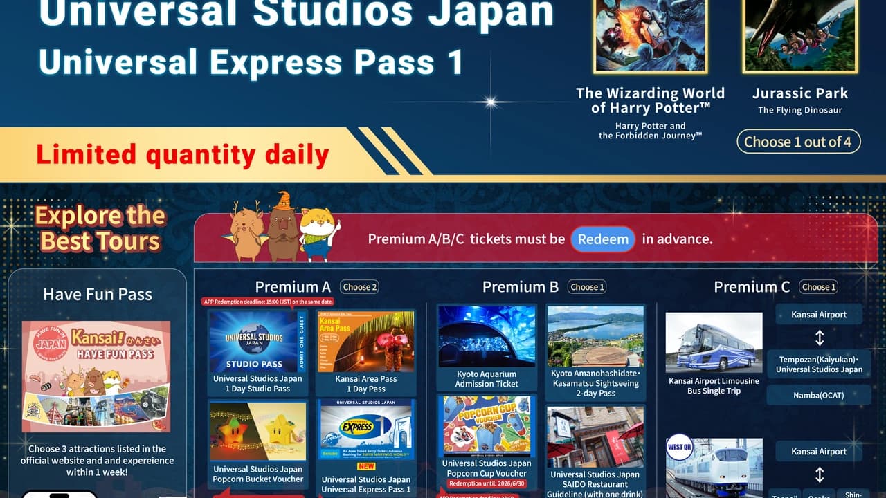 Have Fun in Kansai Premium Pass with Optional 1-Day Universal Studios Japan Ticket - Photo 3