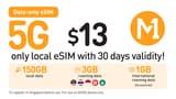 Singapore M1 Data-Only 5G eSIM (150GB) - Photo 4
