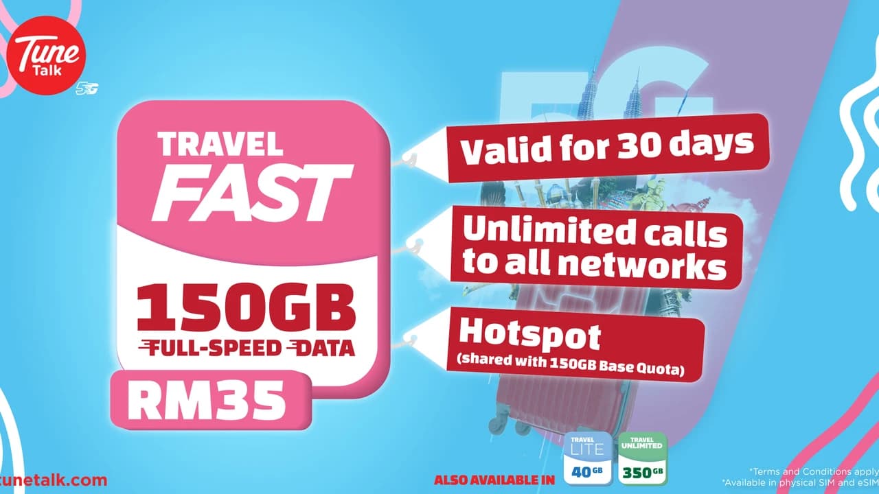 Malaysia 5G SIM Card (Kuala Lumpur International Airport Terminal 1 Pickup)