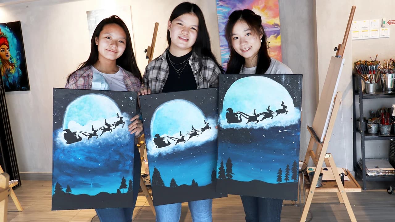 Glow in The Dark Sip & Paint Experience in Kuala Lumpur