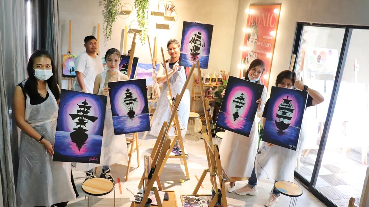 Glow in The Dark Sip & Paint Experience in Kuala Lumpur - Photo 2