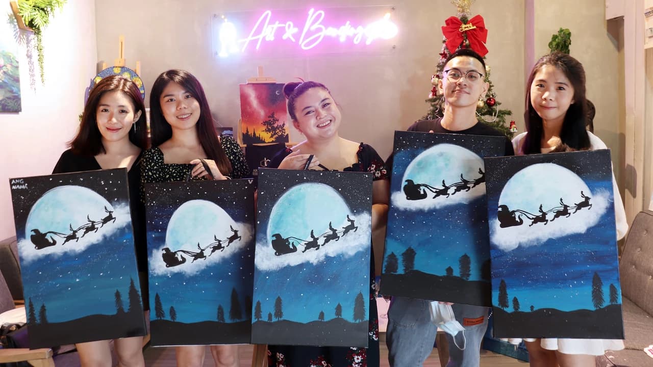 Glow in The Dark Sip & Paint Experience in Kuala Lumpur - Photo 5